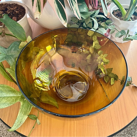 Carnival Glass Vintage Bowl Hand Blown - Picture 2 of 6